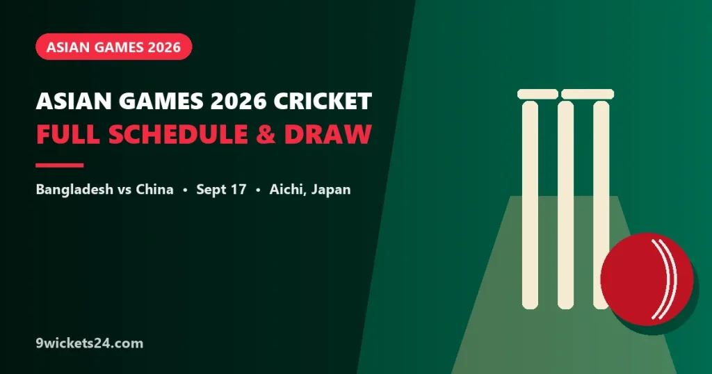 Asian Games 2026 cricket